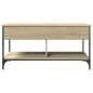 Preview: Couchtisch Sonoma-Eiche 100x50x50 cm Holzwerkstoff und Metall