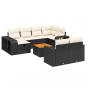 Preview: 11-tlg. Garten-Sofagarnitur mit Kissen Schwarz Poly Rattan