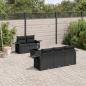 Preview: ARDEBO.de - 6-tlg. Garten-Sofagarnitur mit Kissen Schwarz Poly Rattan