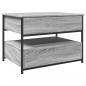 Preview: Couchtisch Grau Sonoma 70x50x50 cm Holzwerkstoff und Metall