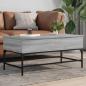 Preview: ARDEBO.de - Couchtisch Grau Sonoma 100x50x45 cm Holzwerkstoff und Metall