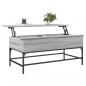 Preview: Couchtisch Grau Sonoma 100x50x45 cm Holzwerkstoff und Metall