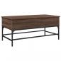 Preview: Couchtisch Braun Eichen-Optik 100x50x45 cm Holzwerkstoff Metall