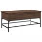 Preview: Couchtisch Braun Eichen-Optik 100x50x45 cm Holzwerkstoff Metall