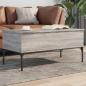 Preview: ARDEBO.de - Couchtisch Grau Sonoma 100x50x45 cm Holzwerkstoff und Metall