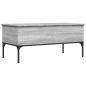 Preview: Couchtisch Grau Sonoma 100x50x45 cm Holzwerkstoff und Metall