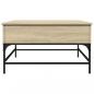 Preview: Couchtisch Sonoma-Eiche 80x80x45 cm Holzwerkstoff und Metall