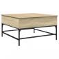 Preview: Couchtisch Sonoma-Eiche 80x80x45 cm Holzwerkstoff und Metall