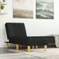 Preview: ARDEBO.de - Chaiselongue Schwarz Stoff