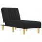 Preview: Chaiselongue Schwarz Stoff