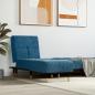 Preview: ARDEBO.de - Chaiselongue Blau Samt