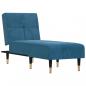 Preview: Chaiselongue Blau Samt