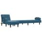 Preview: Schlafsofa in L-Form Blau 260x140x70 cm Samt