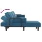 Preview: Schlafsofa in L-Form Blau 260x140x70 cm Samt