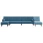 Preview: Schlafsofa in L-Form Blau 260x140x70 cm Samt