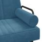 Preview: Schlafsofa in L-Form Blau 260x140x70 cm Samt