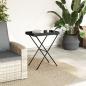 Preview: Tabletttisch Klappbar Schwarz 65x40x75 cm Poly Rattan