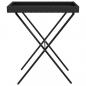 Preview: Tabletttisch Klappbar Schwarz 65x40x75 cm Poly Rattan