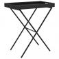 Preview: Tabletttisch Klappbar Schwarz 65x40x75 cm Poly Rattan