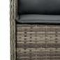 Preview: 5-tlg. Garten-Essgruppe mit Kissen Grau Poly Rattan