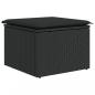 Preview: 5-tlg. Garten-Sofagarnitur mit Kissen Schwarz Poly Rattan