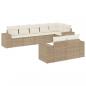 Preview: 8-tlg. Garten-Sofagarnitur mit Kissen Beige Poly Rattan