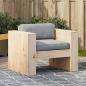 Preview: ARDEBO.de - Gartensessel 79x60x62 cm Massivholz Kiefer