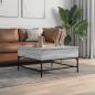 Preview: Couchtisch Grau Sonoma 80x80x45 cm Holzwerkstoff und Metall