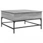 Preview: Couchtisch Grau Sonoma 80x80x45 cm Holzwerkstoff und Metall