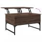 Preview: Couchtisch Braun Eichen-Optik 70x50x40 cm Holzwerkstoff Metall