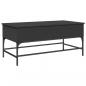 Preview: Couchtisch Schwarz 100x50x45 cm Holzwerkstoff und Metall