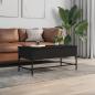 Preview: Couchtisch Schwarz 100x50x45 cm Holzwerkstoff und Metall