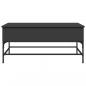 Preview: Couchtisch Schwarz 100x50x45 cm Holzwerkstoff und Metall