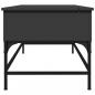 Preview: Couchtisch Schwarz 100x50x45 cm Holzwerkstoff und Metall