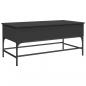 Preview: Couchtisch Schwarz 100x50x45 cm Holzwerkstoff und Metall