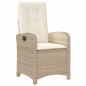 Preview: 5-tlg. Garten-Essgruppe mit Kissen Beige Poly Rattan