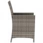 Preview: 3-tlg. Bistro-Set mit Kissen Grau Poly Rattan