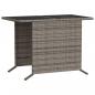 Preview: 3-tlg. Bistro-Set mit Kissen Grau Poly Rattan