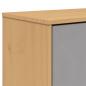 Preview: Schuhschrank OLDEN Grau und Braun 55x35x120cm Massivholz Kiefer