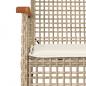 Preview: 9-tlg. Garten-Essgruppe mit Kissen Beige Poly Rattan