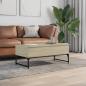 Preview: Couchtisch Sonoma-Eiche 100x50x40 cm Holzwerkstoff und Metall