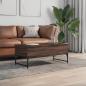 Preview: Couchtisch Braun Eichen-Optik 100x50x40 cm Holzwerkstoff Metall