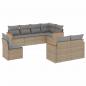 Preview: 8-tlg. Garten-Sofagarnitur mit Kissen Beige Poly Rattan