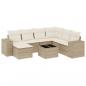 Preview: 8-tlg. Garten-Sofagarnitur mit Kissen Beige Poly Rattan