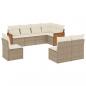 Preview: 8-tlg. Garten-Sofagarnitur mit Kissen Beige Poly Rattan