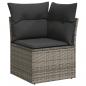 Preview: 11-tlg. Garten-Sofagarnitur mit Kissen Beige Poly Rattan