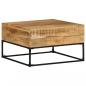 Preview: Couchtisch 68x68x41 cm Raues Mangoholz