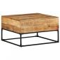 Preview: Couchtisch 68x68x41 cm Raues Mangoholz