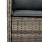 Preview: Gartenstühle mit Kissen 2 Stk. Grau Poly Rattan