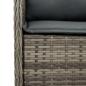 Preview: 5-tlg. Garten-Essgruppe mit Kissen Grau Poly Rattan